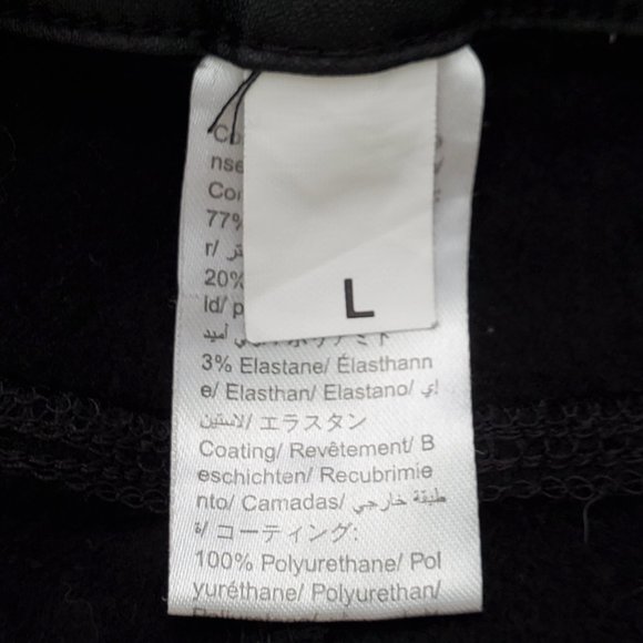 Appercloth A Stretchy Black Faux Leather Pants with Soft Inside NWT Size L - Picture 8 of 13